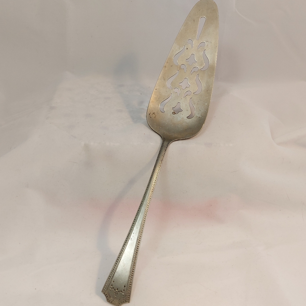 Vtg Art Deco Fish Server Spatula Silver plated